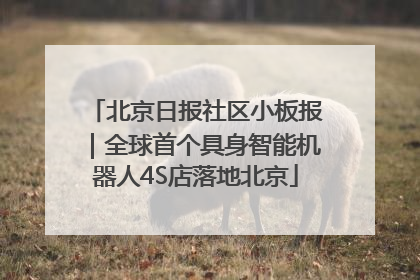 北京日报社区小板报｜全球首个具身智能机器人4S店落地北京